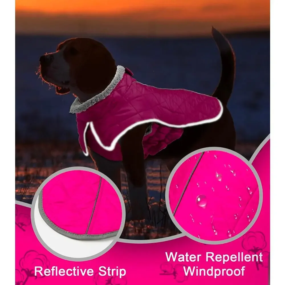 2X Fragralley Dog Coat, Waterproof Windproof, Reflective, Fleece Jacket